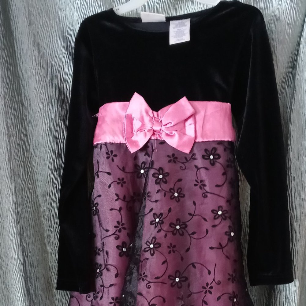 Black and Pink Girl Dress Size 6